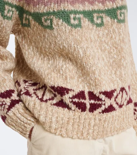 Wool and alpace-blend jacquard sweater - Moncler Grenoble - Modalova