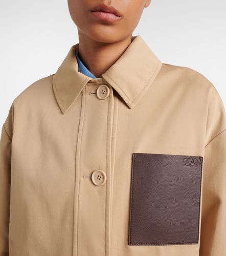 Loewe Giacca in cotone con pelle - Loewe - Modalova