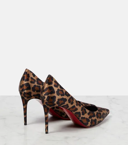 Kate 85 leopard-print satin pumps - Christian Louboutin - Modalova