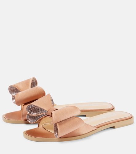 Le Cadeau Double Bow satin slides - Mach & Mach - Modalova