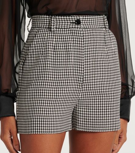 Houndstooth high-rise wool-blend shorts - Dolce&Gabbana - Modalova