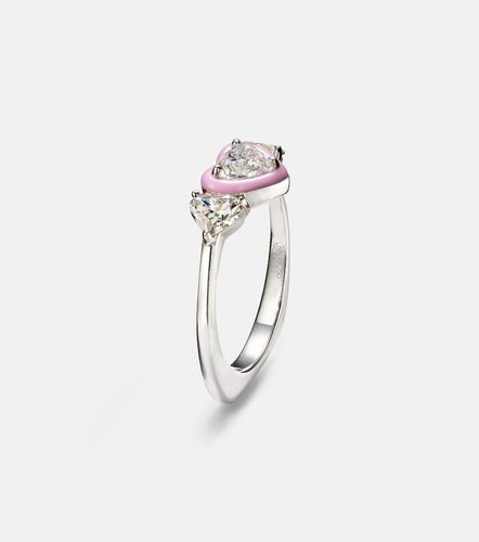 Anillo de oro blanco de 18 ct con diamantes - Kamyen - Modalova