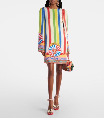 Printed silk-blend minidress - Dolce&Gabbana - Modalova
