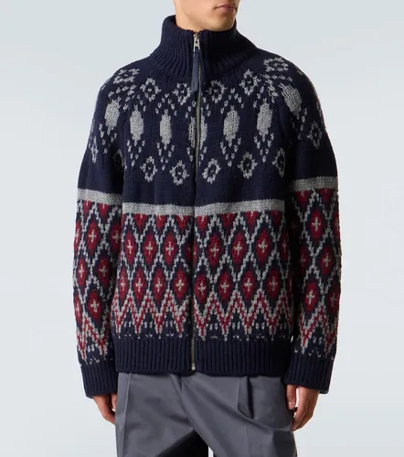 Loewe Wool jacquard zip-up sweater - Loewe - Modalova