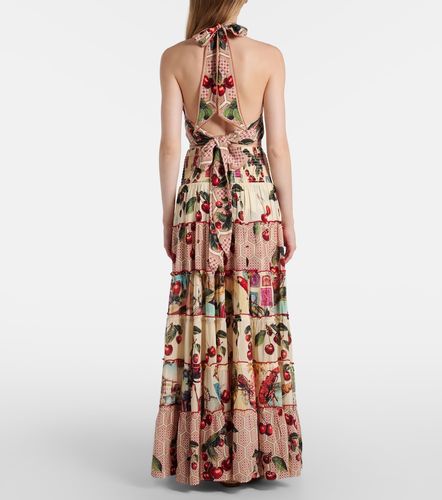 Notes From The Road printed silk maxi skirt - Camilla - Modalova