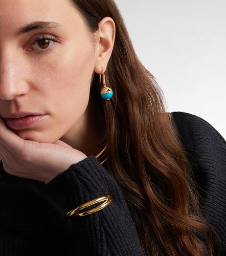 Orecchini in 18kt con turchesi, zaffiri e diamanti - Marina B - Modalova
