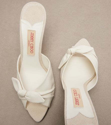 Livi leather-trimmed canvas wedge mules - Jimmy Choo - Modalova