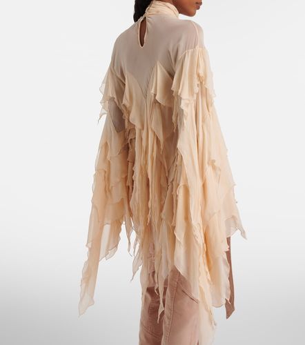 Blusa de georgette con bufanda - Blumarine - Modalova