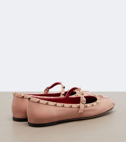 Ballerinas Rockstud aus Leder - Valentino Garavani - Modalova