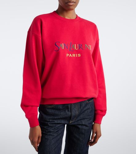 Sudadera de jersey de algodón con logo - Saint Laurent - Modalova