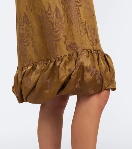 Satin and brocade slip dress - Ferragamo - Modalova