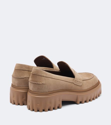 Mocassini in suede con plateau - Hogan - Modalova