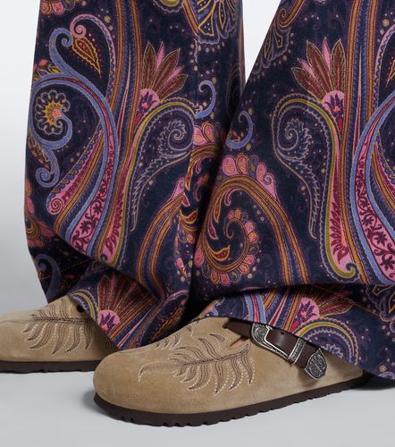 X Birkenstock Boston embroidered suede clogs - Etro - Modalova