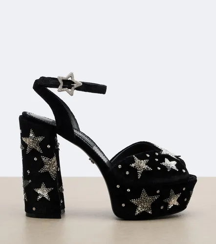 Embellished velvet platform sandals - Dolce&Gabbana - Modalova
