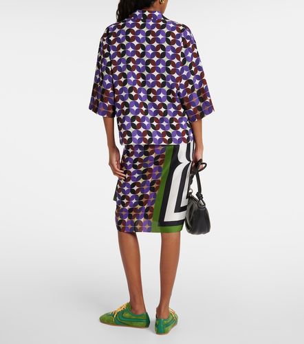 Camisa bowling de crepé estampada - Dries Van Noten - Modalova