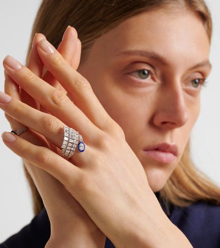 Kt white gold ring with diamonds - Kamyen - Modalova