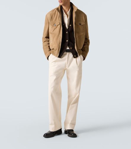 Bomberjacke aus Veloursleder - Dolce&Gabbana - Modalova