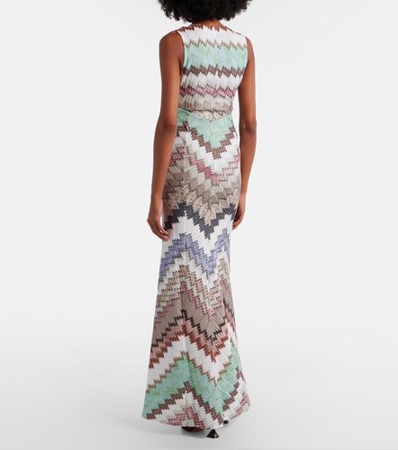Vestido largo de lamé en zigzag - Missoni - Modalova