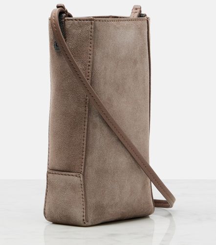 Monili suede shoulder bag - Brunello Cucinelli - Modalova