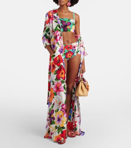 Floral silk-blend crop top - Dolce&Gabbana - Modalova