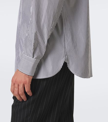 Hemd aus Baumwollpopeline mit Leder - Tom Ford - Modalova
