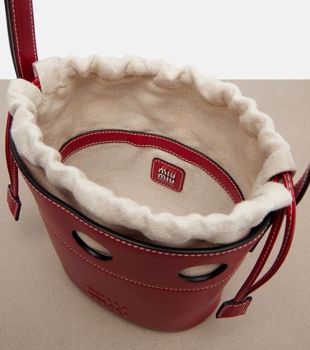 Borsa a secchiello in pelle cut-out - Miu Miu - Modalova