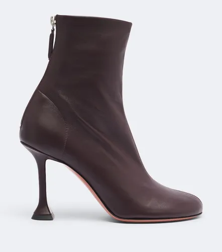 Iris leather ankle boots - Amina Muaddi - Modalova