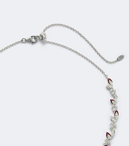 Choker Autumn in oro bianco 18kt e smalto con diamanti - Kamyen - Modalova