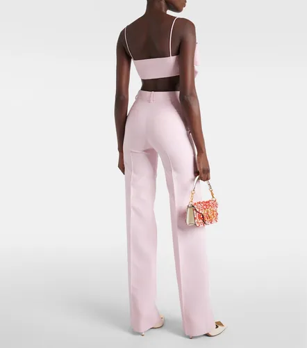 Weite Hose aus Wolle und Seide - Valentino Garavani - Modalova