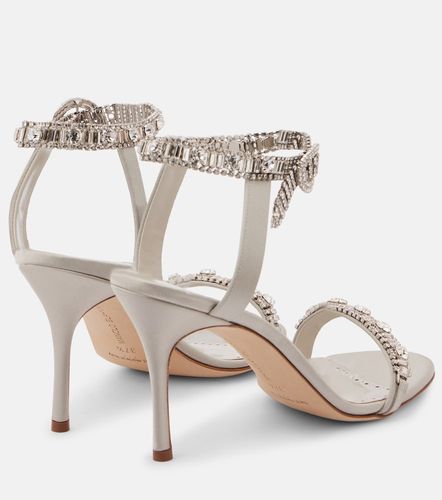 Asa 90 embellished satin sandals - Manolo Blahnik - Modalova