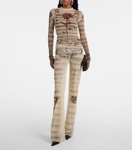 Top de malla estampado a rayas - Jean Paul Gaultier - Modalova