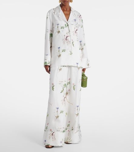 Camicia in seta con stampa floreale - Erdem - Modalova