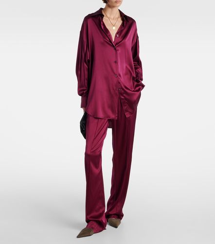 Silk-blend satin wide-leg pants - Tom Ford - Modalova