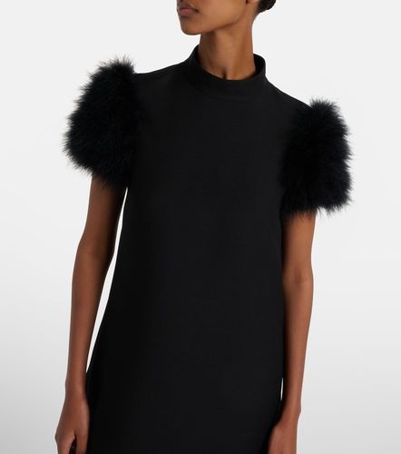 Abito corto in Crepe Couture con piume - Valentino Garavani - Modalova