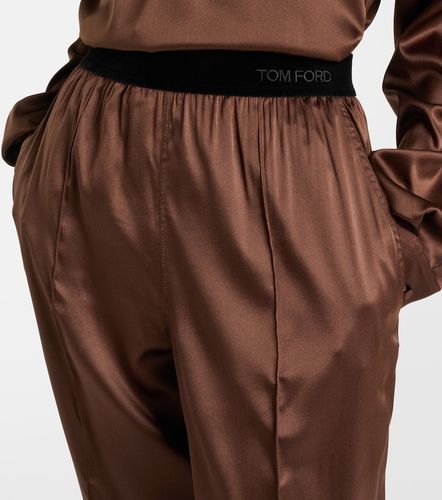 Tom Ford Silk-blend straight pants - Tom Ford - Modalova