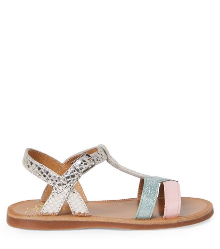 Sandalias Plagette de piel con glitter - Pom d'Api - Modalova