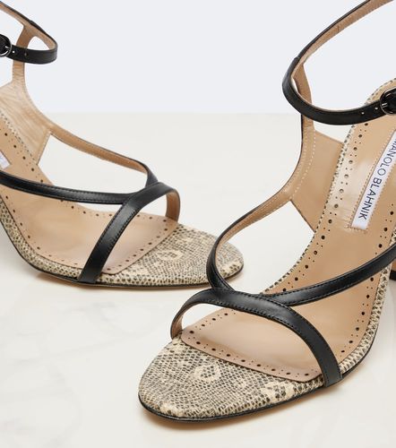 Sandalias Tibula de piel grabada - Manolo Blahnik - Modalova