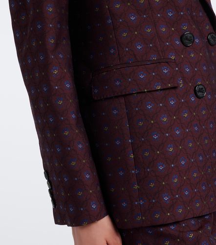 Blazer in lana e cotone jacquard floreale - Etro - Modalova