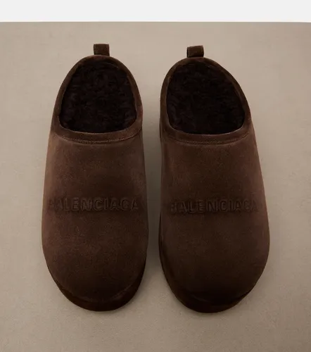 Mules con plataforma Alaska de ante - Balenciaga - Modalova