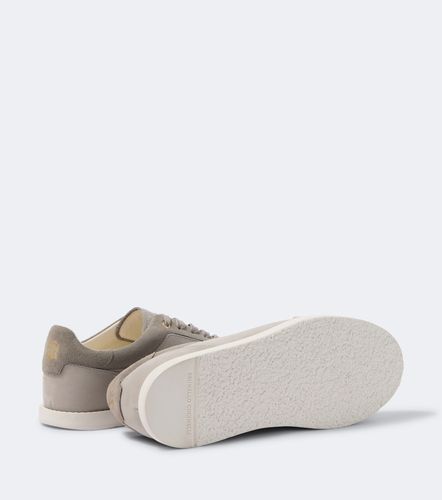 Sneakers in pelle con suede - Brunello Cucinelli - Modalova