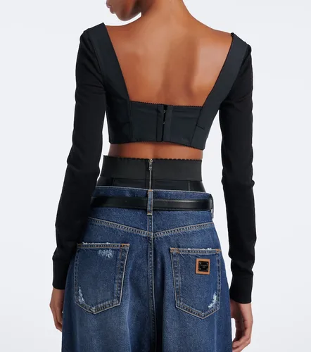 Dolce&Gabbana Crop top de satén - Dolce&Gabbana - Modalova