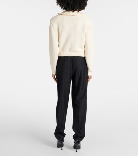 Pullover polo cropped in misto cotone - Magda Butrym - Modalova