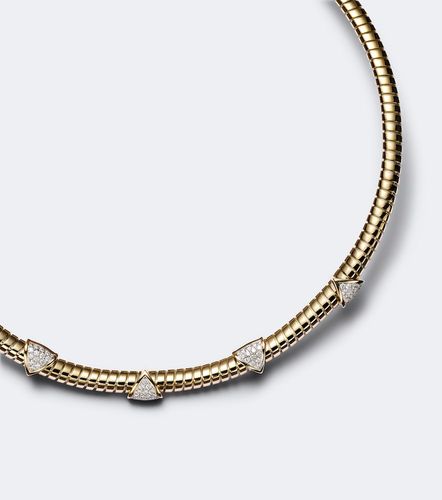 Collar Trisolina de oro de 18 ct con diamantes - Marina B - Modalova