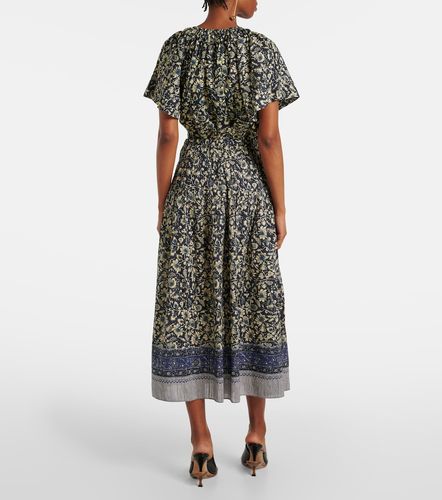 Avia pleated cotton-blend midi skirt - Ulla Johnson - Modalova