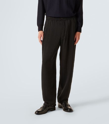 Pantalones rectos en jacquard - Giorgio Armani - Modalova