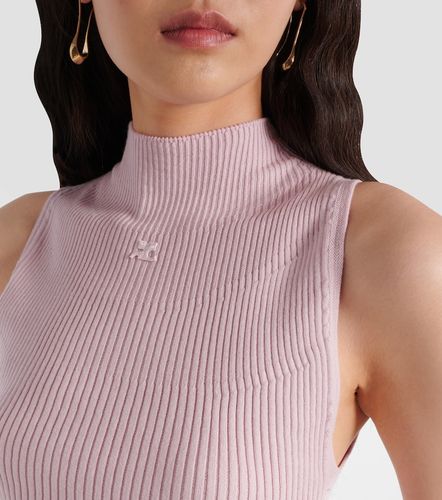 Ribbed cotton and wool tank top - Courreges - Modalova
