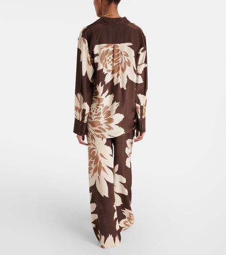 Camicia in raso di seta con stampa floreale - SIR - Modalova