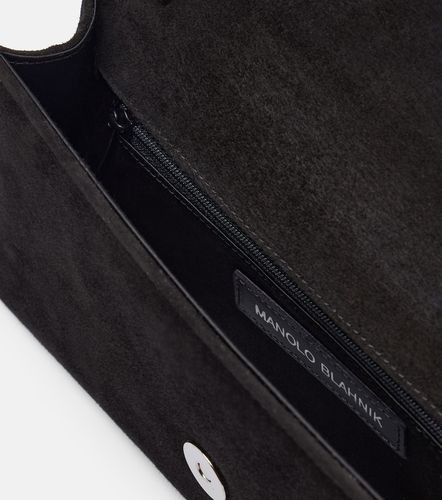 Manolo Blahnik Maygot suede clutch - Manolo Blahnik - Modalova