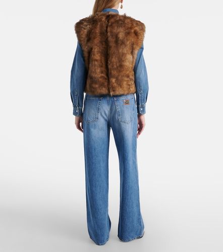 Chaleco cropped de borrego - Dolce&Gabbana - Modalova