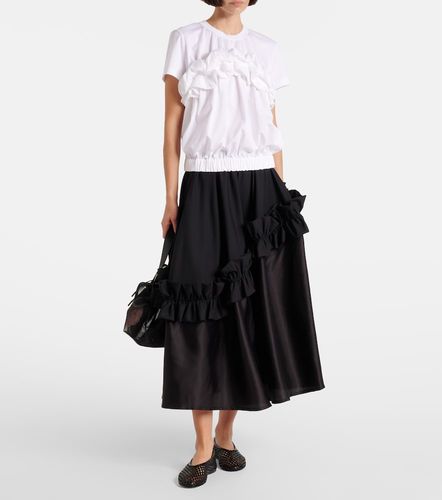 Ruffled cotton top - Noir Kei Ninomiya - Modalova